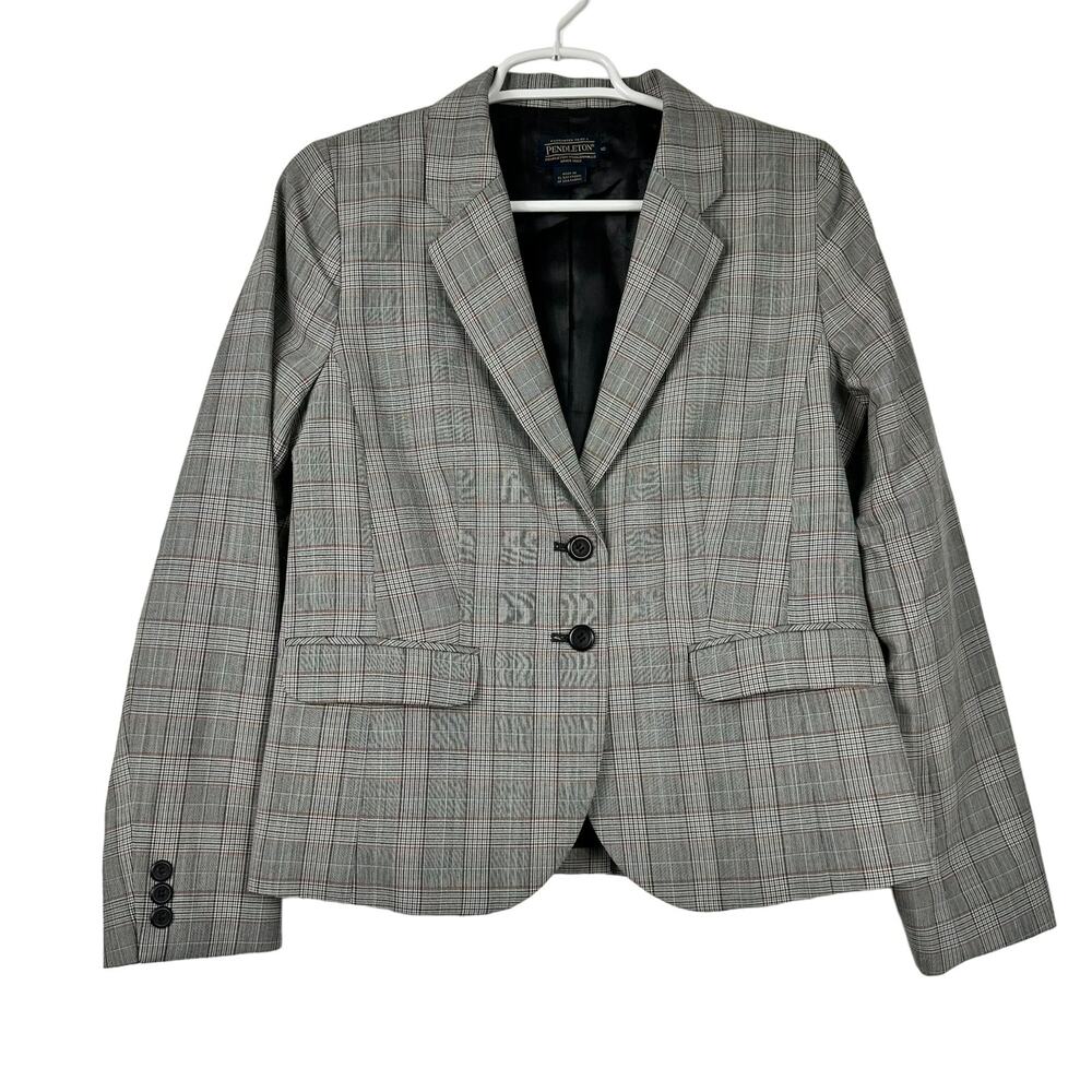 Pendleton Wool Blazer Plaid Size 10